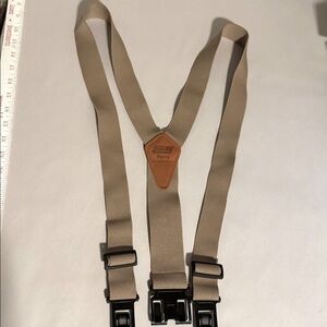 Dickies Perry Suspenders Mens OS beige adjustable Casual Stretch No metal